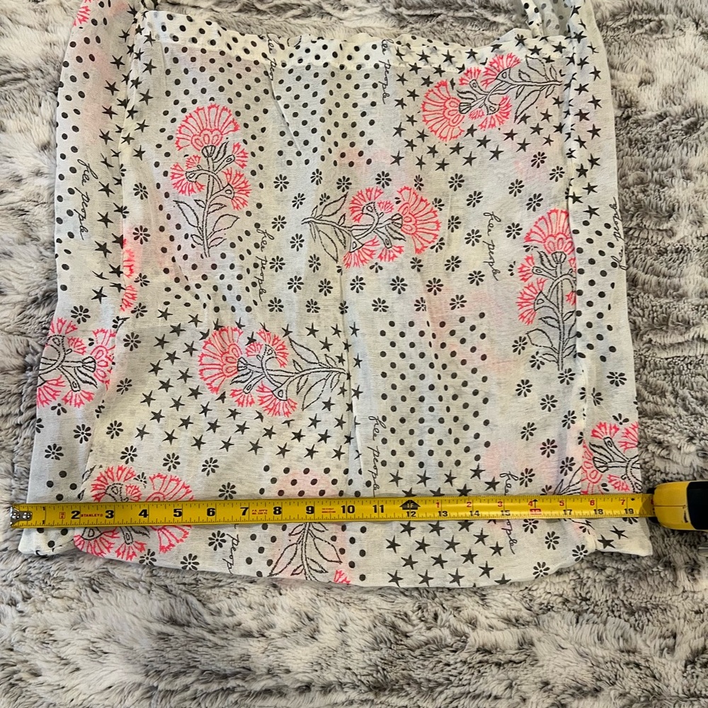 Free People Pink and Black Floral tote